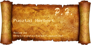 Pusztai Herbert névjegykártya